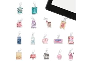 UNICRAFTALE Charms Acrylic Mixed Shapes Dust Plug Decor with Type C Compatible E-Reader Dust Plug Charm