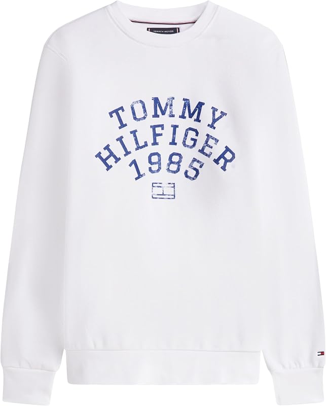 Hilfiger Arch Sweatshirt MW0MW41426 Pull Sweatshirt, Blanc, M, Blanc (Blanc), M — photo 6 sur 6