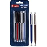 Reynolds JETTER CLASSIC 5 CT BLISTER - BLUE| Smooth Ball Pens | Long-lasting ball pens | Professional Ball pens with superior writing experience| Ball Pens for swift writing | 0.7mm Tip Size