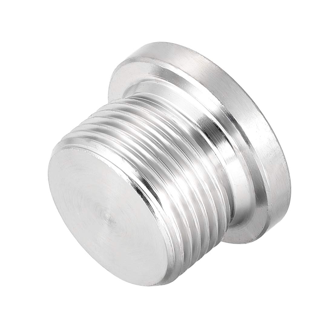 sourcing map Countersunk Plug Internal Hex Head Socket with Flange - M22 X 1.5 Male Stainless Steel Pipe Fitting Thread