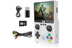 UGTENVERSI Handheld Retro Game Console with 32G TF Card ,Preloaded 10,000+ Games, Retro Gaming Console Supported 11 Emulators 3.5-inch IPS Screen (White)