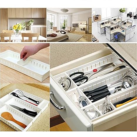 Generic S Lake Bluee Hot Adjustable Home Drawer Storage