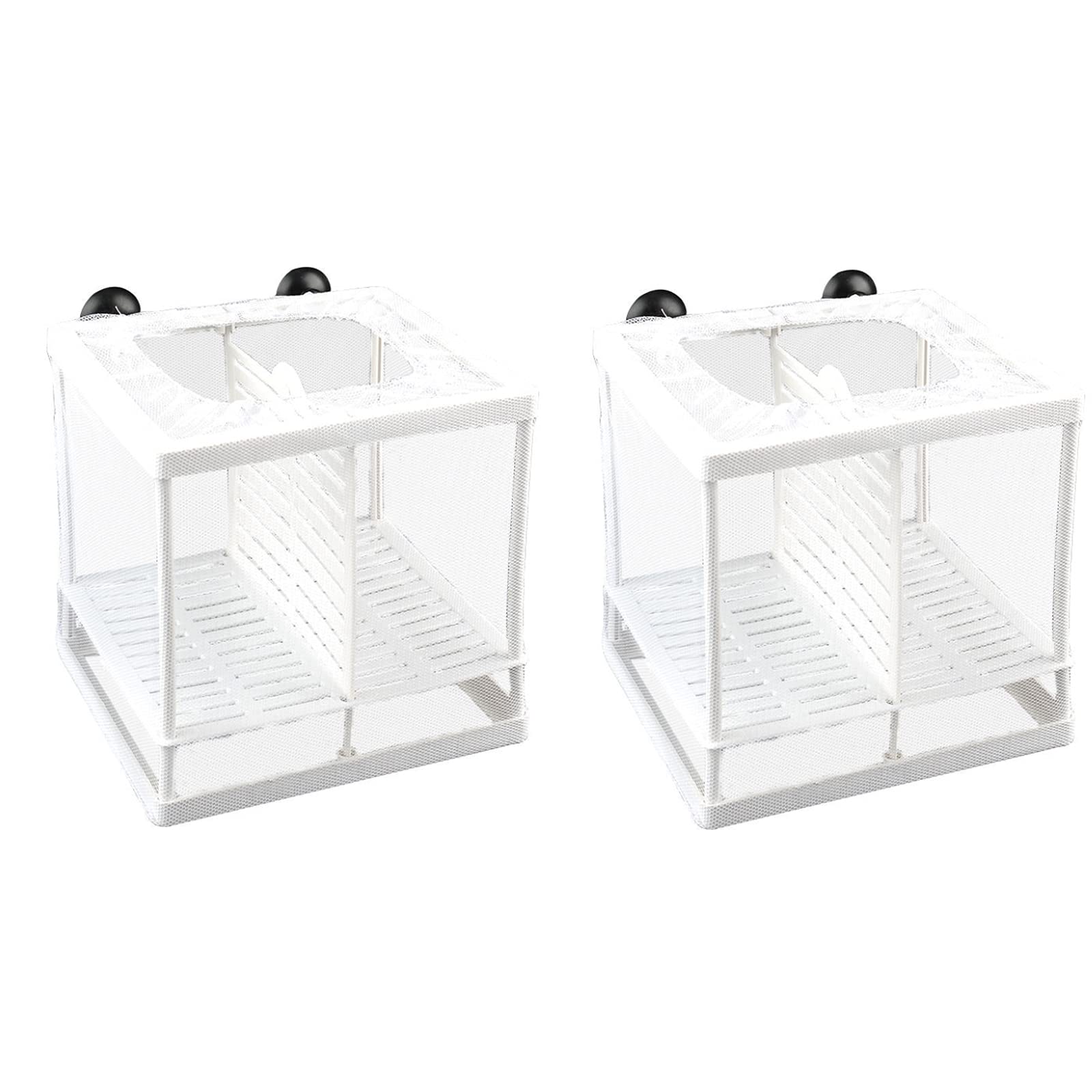 CTForest Pack of 2 Breeding Box, Floating Spawning Box, Aquarium Fish Incubation Box, Suitable for Aquariums, Insulate Seedlings and Support Incubation and Reproduction (White)