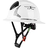 GREEN DEVIL Matrix Full Brim Hard Hat with Headlight Vented Construction Safety Helmet OSHA Approved Cascos De Construccion Work Hardhat for Men&Women