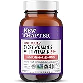 New Chapter Women’s Multivitamin 55+, Astaxanthin, B6, B12, D3, Vitamin C & Zinc, Immune, Heart, Cellular Energy, and Bone Support, Gentle on The Stomach, One Daily, Non-GMO, Gluten-Free, 72 Tablets