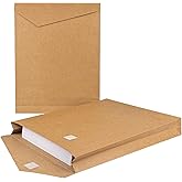 Neehows 20 Pack 12.6" x 15.75" Large Expandable Kraft Envelopes, Big Hook-and-Loop Closure Anti Tear Mailing Envelopes Catalog Envelopes for Business Office Paper Documents File Storage - Brown