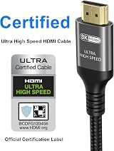 Ubluker Certified HDMI Cable 48Gbps 1M 8K 10K 4K 240Hz HDR10+ eARC HDCP 2.3 view 2
