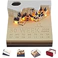Time Piece Calendar 2025 Desk Calendar With LED Light 3D Calendar Paper Carving Art Memo Pad Notepad Gift for Christmas Housewarming Desktop Decoration (With Weekly Calendar & Light)