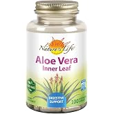 Nature's Life Aloe Vera Inner Leaf | Skin Health, Digestive Support &amp; Regularity Formula | with Fennel | Non-GMO &amp; Vegan | No Fillers | 100 Veg Caps