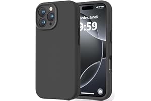 LOVE 3000 Designed for iPhone 16 Pro Case, Premium Silicone with [Soft Anti-Scratch Microfiber Lining] Shockproof Protective Phone Case for Men Women Girls 6.3", Black