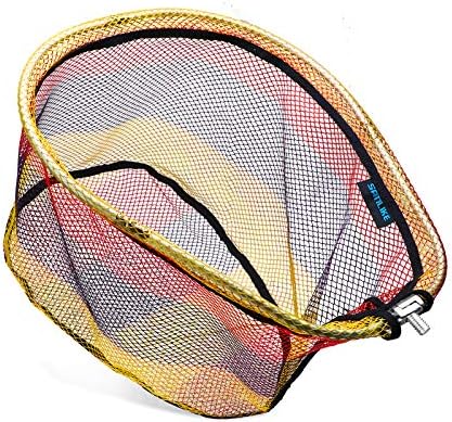 サンライク Sanlike タモ網 ラバーネット アルミオーバルフレーム 4つ折りたたみ玉枠 海釣り 大型たも網 三段カラー S M L