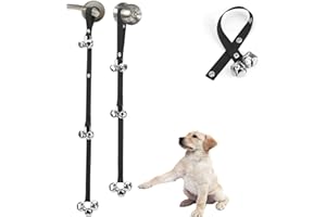 LUCKYIREN Pack of 2 Upgraded Puppy Bells Doorbells for Door Knob, Dog Bells for Potty Training-Louder Jingle, Bigger Bells for Puppies Pep Doggy Canine Pooch Pet Hound Cat, Cool Unique Gift for Dog Lover