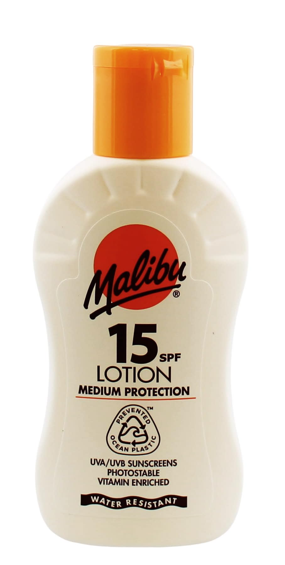 Malibu Sun SPF 15 Lotion, Medium Protection Sun Cream, Water Resistant, Vitamin Enriched,100ml