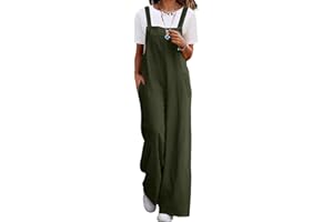 YESNO Women's Casual Corduroy Overalls Adjustable Straps Wide Leg Jumpsuits Baggy Rompers with Pockets PC2CA