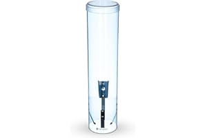 San Jamar Large Pull-Type Cup Dispenser 6-12 Oz. Flat Cups, 4.5 - 7 Oz Cone Cupz with Flip Cap for Restaurants, Home, and Office, Plastic, 16 Inches, Arctic Blue