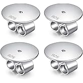 Jiahanzb Earring Backs for Stud S925 Sterling Silver Safety Locking Lifter Secure Hypoallergenic Magic Earring Backs