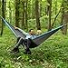 Double Camping Hammock With Straps – UNIQUE 4in1│Complete Fast Setup Hammocks Bundle, Waterproof, Lightweight Parachute Nylon, in Compression Tree Sack Blue