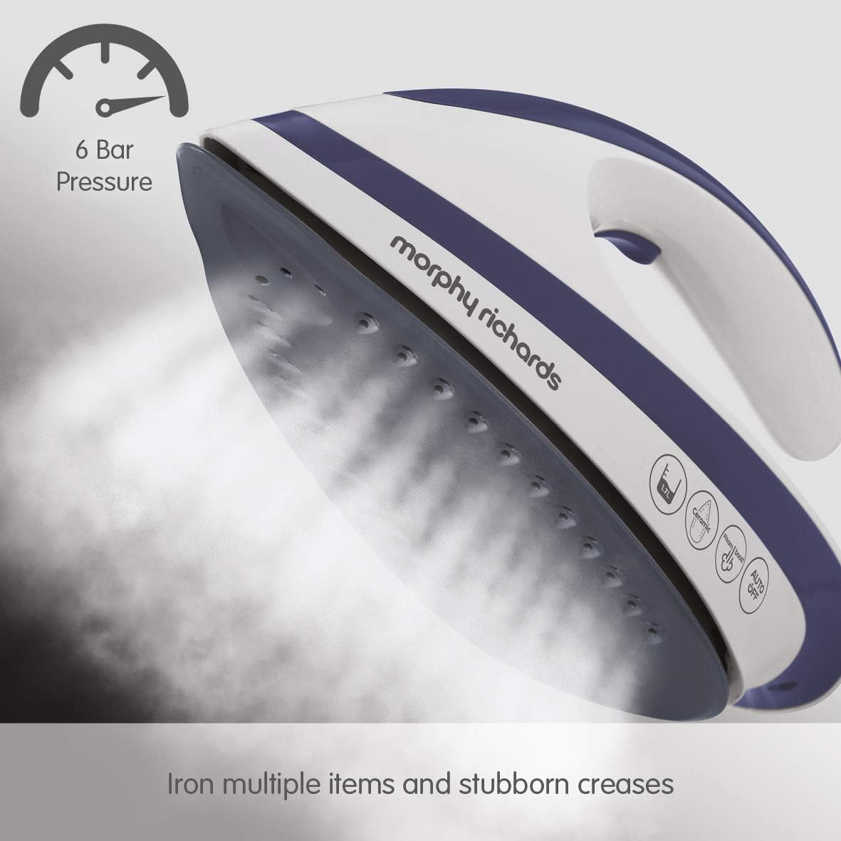 Morphy Richards SpeedSteam Steam Generator Iron, Non Stick Ceramic Soleplate, 240g Boost, 140g Output, 5.5 Bar Pressure - Image 4