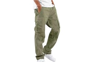 USNSM Mens Military Pants Cargo,Cargo Pants Mens 2022 Classic Fit Fashion Work Safety Cargo Multi-Pocket Hiking Outdoor Pants
