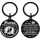 Tangvo Zodiac Sign Gifts - 12 Constellations Keychain - Zodiac Birthday, Astrology Lovers Keyring