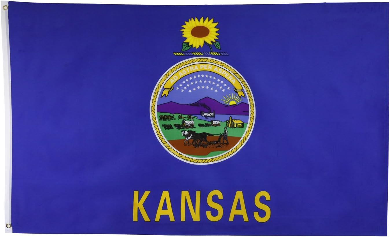 Yard, Garden & Outdoor Living "KANSAS" 2x3 ft flag polyester state KS