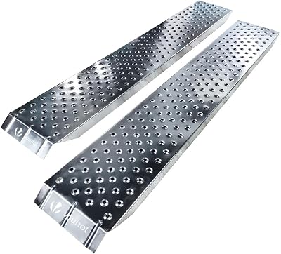 VOUNOT Loading Ramps Set of 2 Heavy Duty Steel Ramps 400 kg 160x23x5 cm