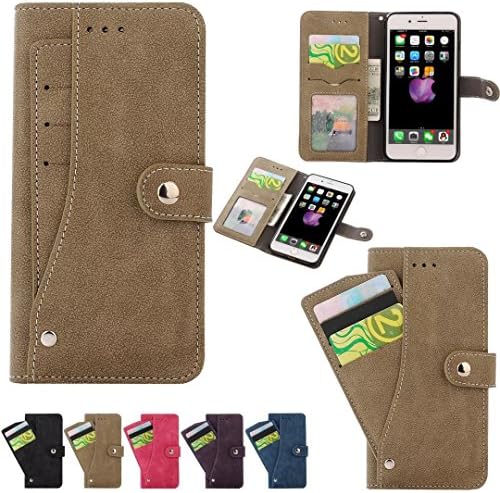 iPhone 7 Plus Case, WITCASE 6 Card Slots Wallet Case - PU Leather Wallet With TPU Shock Absorbing Back Cover Case for Apple iPhone 7 Plus(5.5 inch) (Grey)