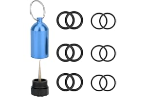 HERCHR Scuba Diving Tank, Mini Tank Key Ring Diving Cylinder Valve with O-Rings Dive Kit