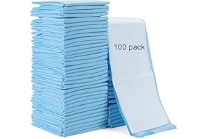 Aisetmoon Disposable Changing Pads 100 Pack Disposable Baby Underpads Ultra Soft Waterproof Diaper Changing Liners, Thicken a