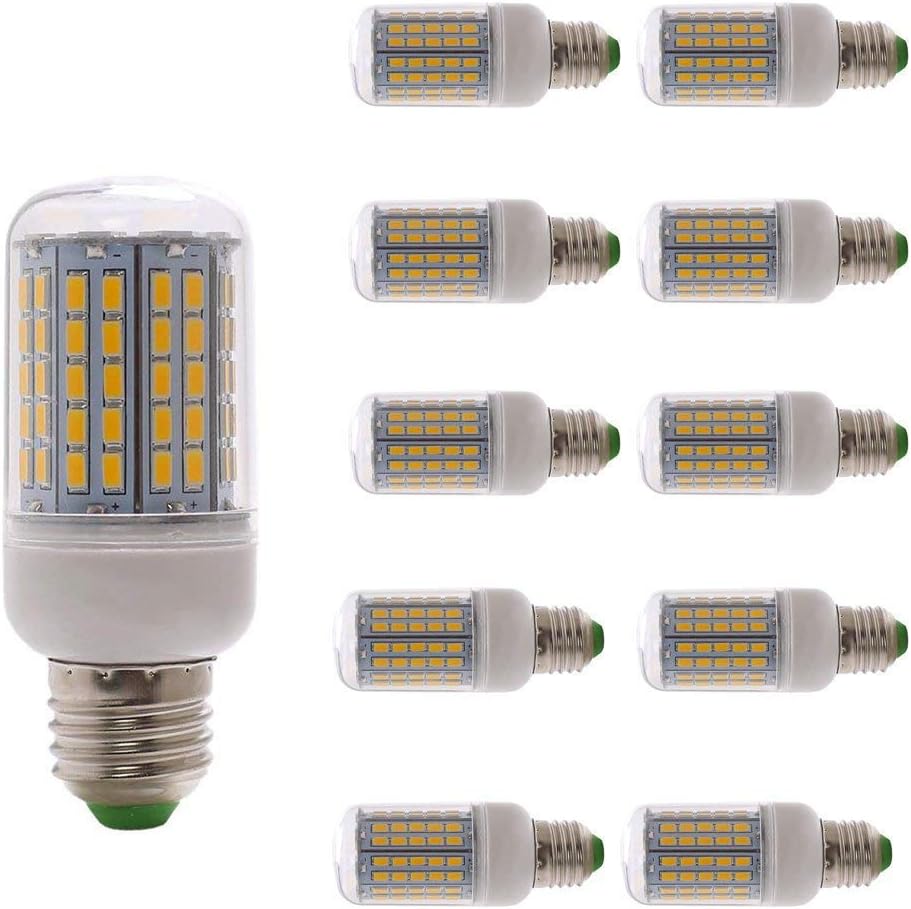 10X AC220V 15W E27 Ampoule LED 96 SMD 5730 2700K ampoule de maïs LED