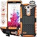 ElBolt LG G3 Vigor / G3 Mini / G3 Beat/ G3s D725 D722 Case - 3 in 1 Bundle Armor Grenade Stand Hard Gel Case - Orange with Free Ultra-Sensitive Stylus Pen and Premium Screen Protector by ElBolt TM