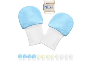 1 ONE ENJOY Newborn Baby Mittens Anti Scratch Baby Mittens No Scratch Mittens Baby Gloves for 0-6 Months Boys Girls(6 Pairs)