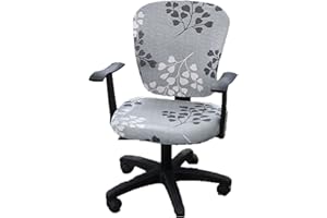 mmcrz Office Computer Chair Covers, Split Stretchable Seat Cover Removable & Washable Rotating Chair Protective Slipcover