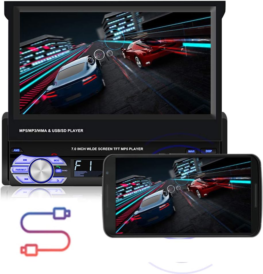 Binize Wince Car Radio(NO DVD),Retractable Front Pane Multimedia, Offline Navigation ,FM/Bluetooth/8GB SD Card/AUX-in/USB: Home Audio & Theater