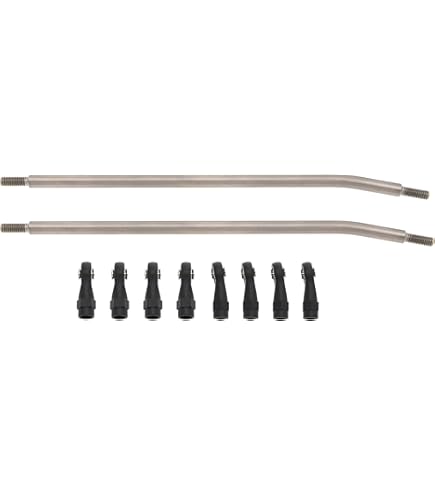 Juego De Enlaces De Acero Inoxidable INJORA Para TRX4 Y SCX10 – Varillas De 4 Mm Con Terminales De Nylon, Varias Medidas
