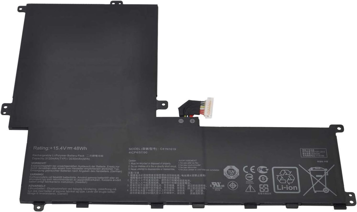 C41N1619 C41PKCH 0B200-02350100M Laptop Battery Replacement for Asus B9440 B9440UA7200 B9440UA7500 PRO B9440 B9440UA B9440UA-XS51 B9440UA-XS74 Series (15.4V 48Wh) - Image 3