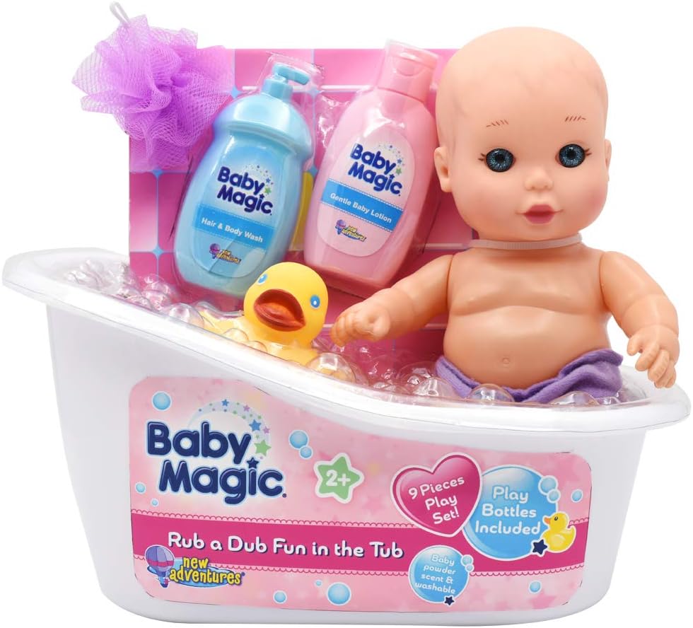 Baby Magic Rub a Dub Fun in The Tub (3362), 8” Plastic Body