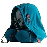 GRAND TRUNK Hooded Travel Pillow - Memory Foam Neck Support with Light-Blocking Hood & Carry Bag