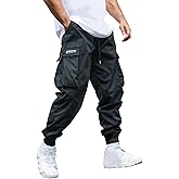 JEMLDL Mens Cargo Joggers Pants Elastic Waist Drawstring Baggy Sweatpants Techwear Pants for Men