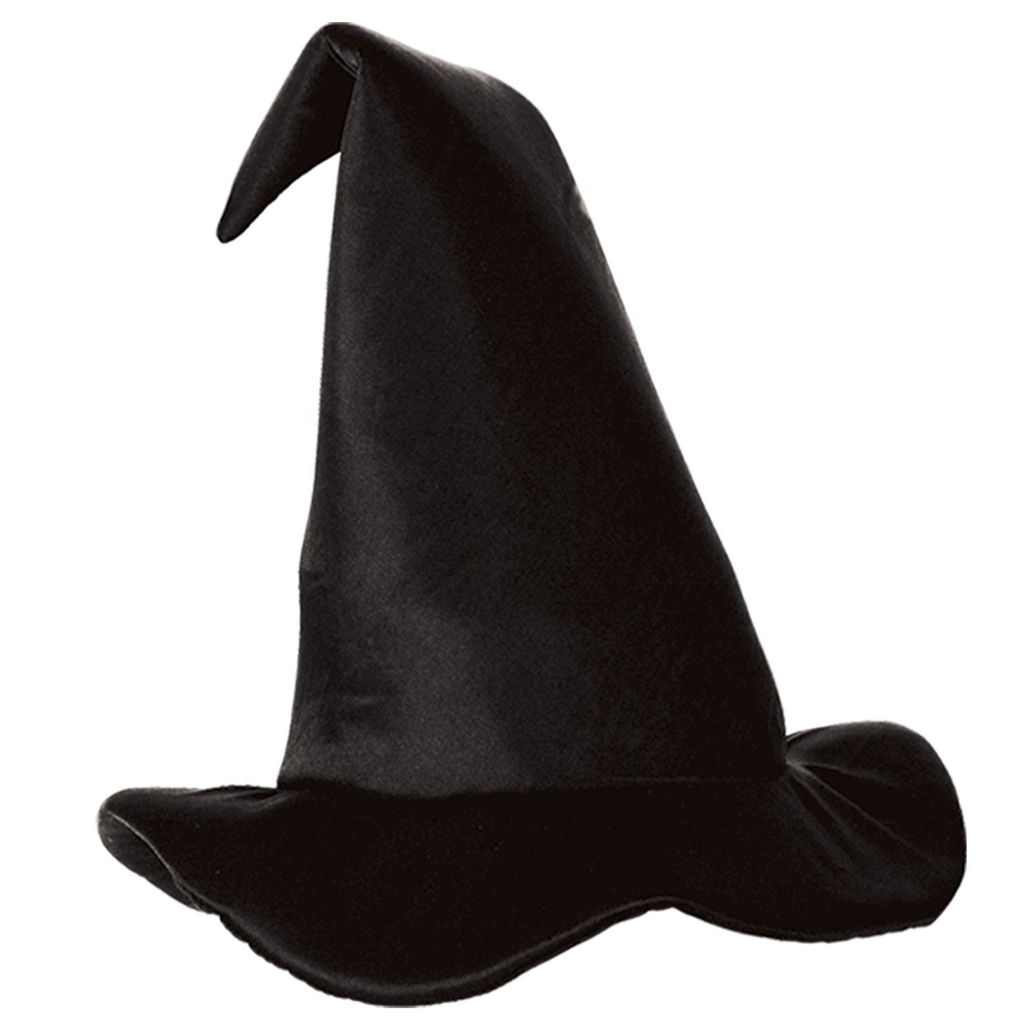 Halloween Satin-soft Black Witch Hat Party Accessory (1 Count) (1/pkg) Pkg/3