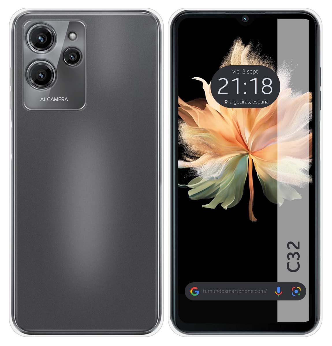 Tumundosmartphone Transparent TPU Silicone Gel Case for Oukitel C32