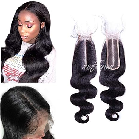 Neflyon 10 Inch 2x6 Body Wave 2x6 Deep Part Lace Closure Human