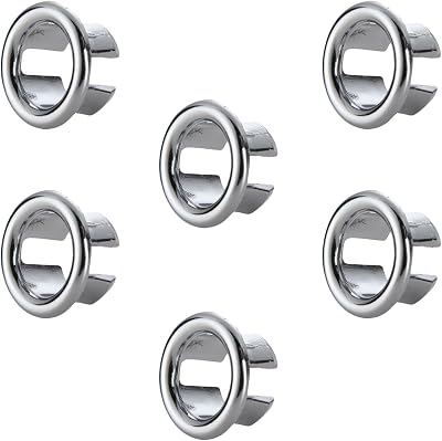 YHQZ 6 Pcs Sink Overflow Hole Covers Round Basin Trim Stopper Replacement