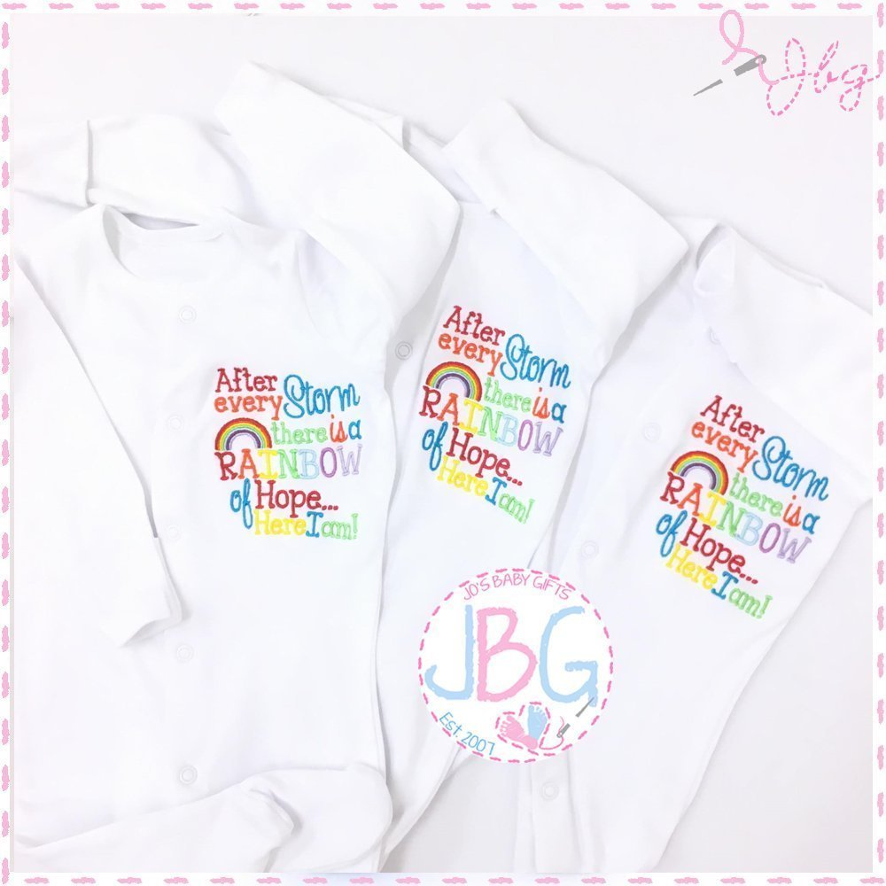 baby rainbow sleepsuit