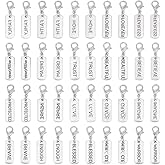 HOBBIESAY Inspiration Word Charms Antique Silver Clip on Charms Motivational Word Pendant with Lobster Clasp for Jewelry Making