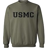 zerogravitee USMC Athletic Crewneck Sweatshirt in Military Green