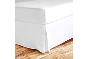 Valencia Beddings Cache-sommier d'angle divisé de 40,6 cm de hauteur pour grand lit, 100 % coton naturel, infroissable et rés