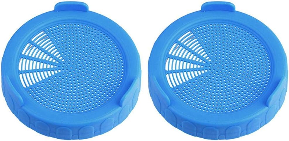 Ablerfly 2 Pcs Sprouting Lids for Mason Jar Dia-3.5", Germination Pots Part Mesh Caps for Wide Mouth Glass Bottle, Grow Bean Sprouts, Alfalfa, Salad Sprouts Ect. Pretty Well