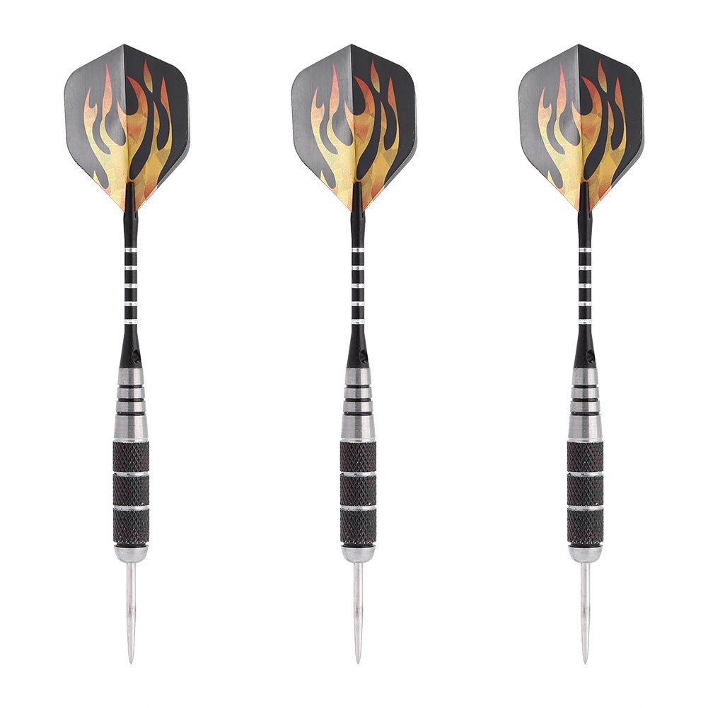 Darts Set, 3pcs Steel Tip Darts, Convenient To Use Easy To Carry Sturdy and Durable With Laser Printing Flights for Fisherman Dart Accessories(L4)