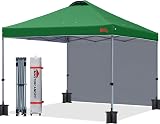 MasterCanopy 3x3M Pop-Up Gazebo Tent with One Sidewall Forest Green